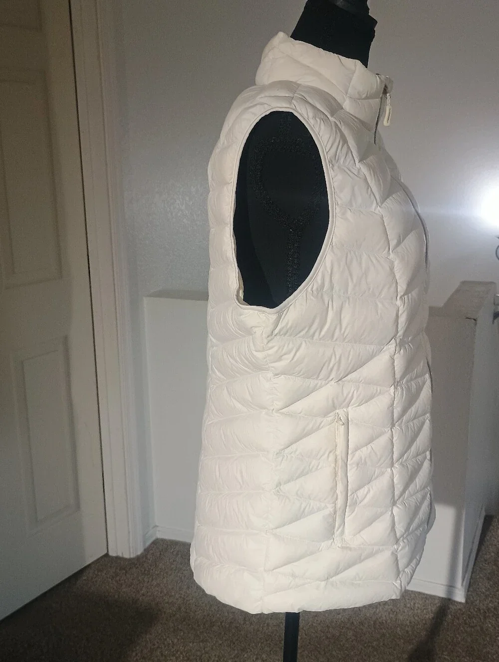 Tangerine Cream Quilted Puffer Vest - Women